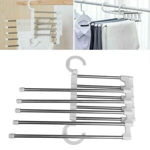 Multi-Layer Clothes Hanger, 5 in 1 Space Saving Hanger